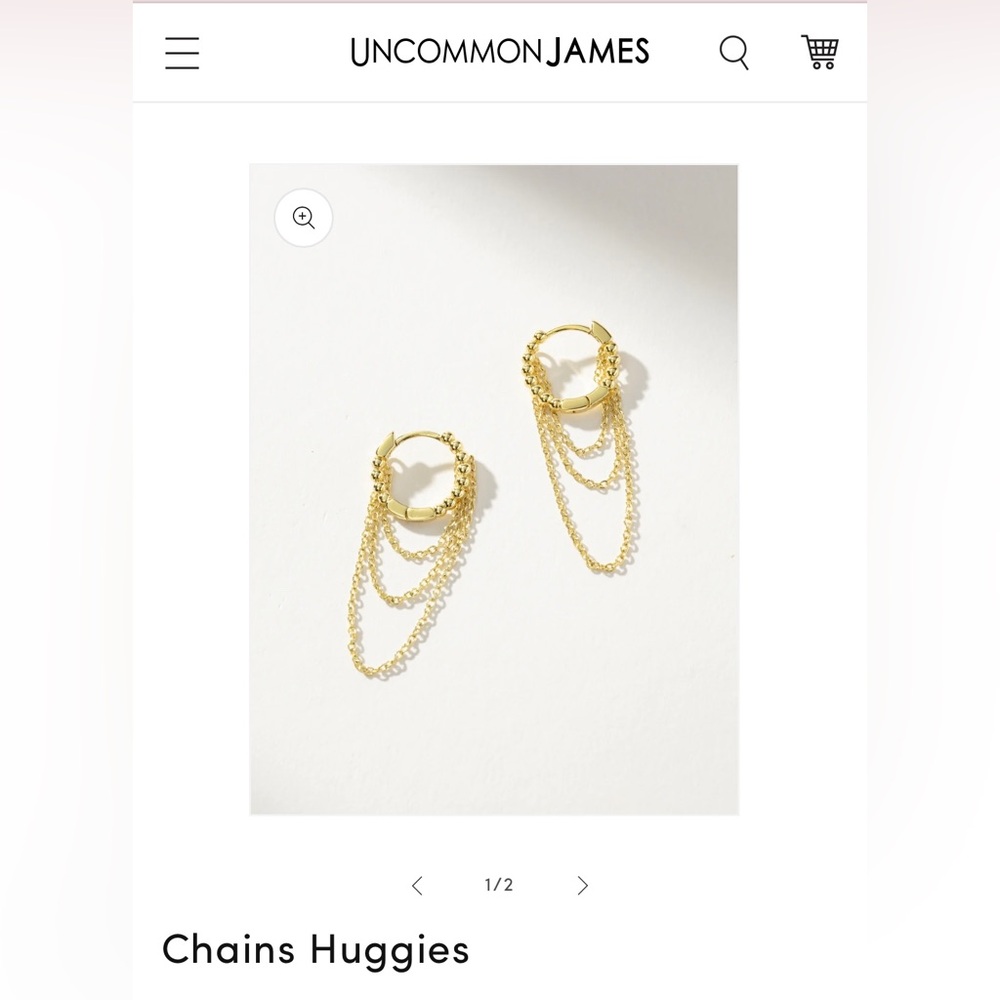 Gold Chain Huggies
